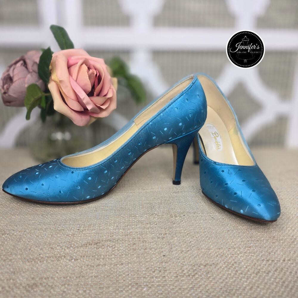 Dyeables Vintage Teal/Turquoise Sweet Dream Heels Size 7B